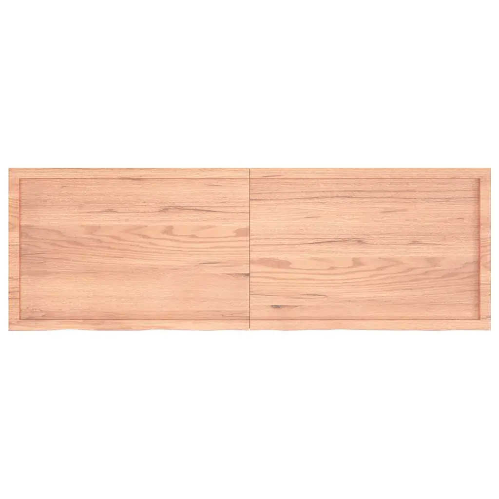 Wall Shelf Light Brown 180x60x(2-6) cm Treated Solid Wood Oak Price