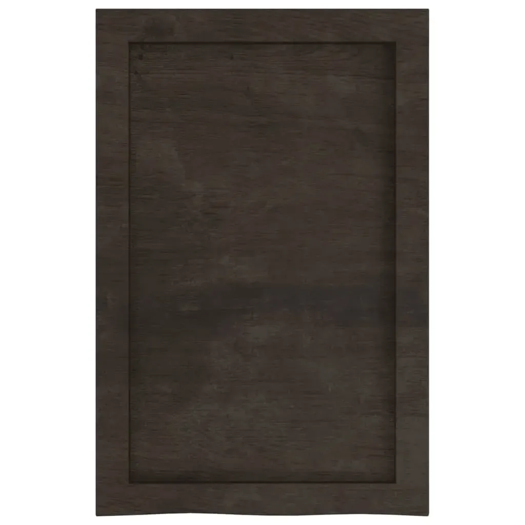 Wall Shelf Dark Brown 40x60x(2-4) cm Treated Solid Wood Oak Price