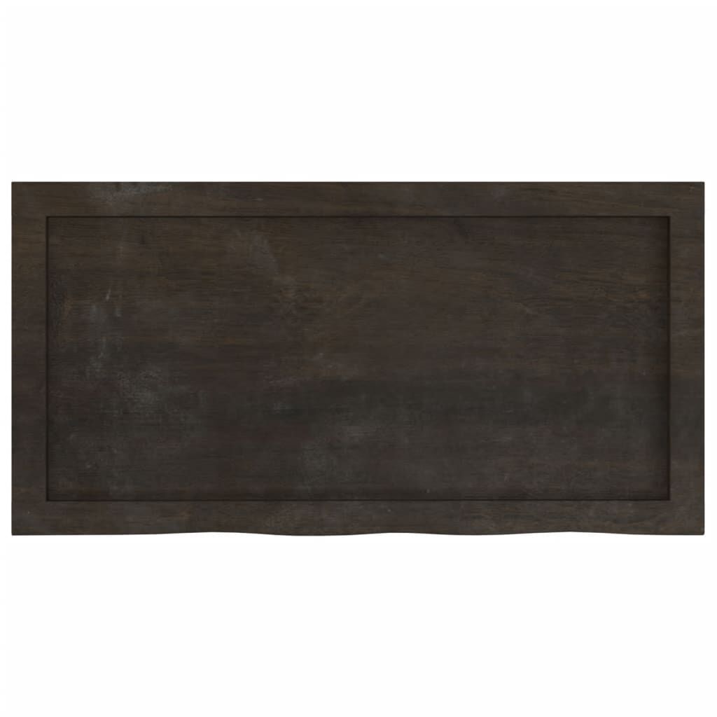 Wall Shelf Dark Brown 80x40x(2-4) cm Treated Solid Wood Oak Price