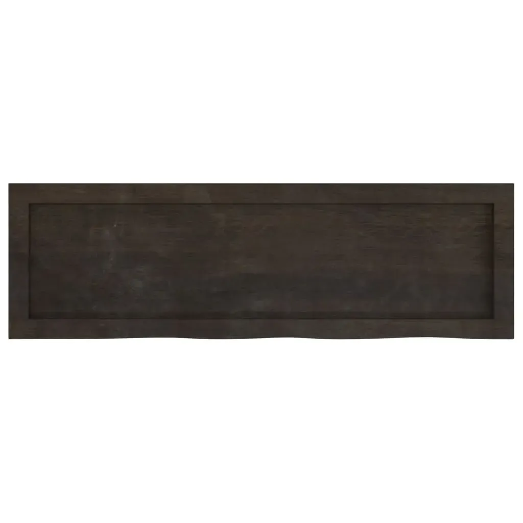 Wall Shelf Dark Brown 100x30x(2-4) cm Treated Solid Wood Oak Price