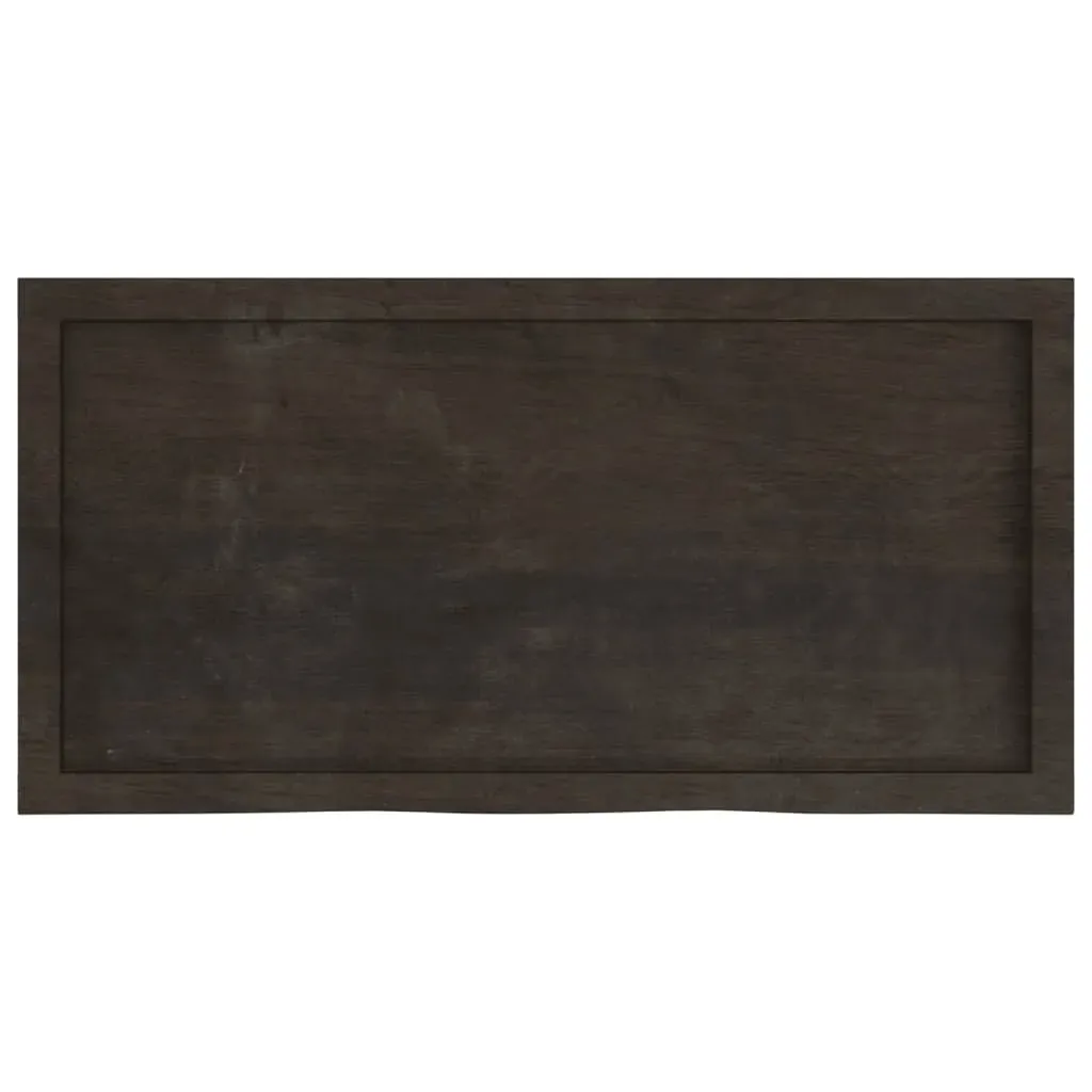 Wall Shelf Dark Brown 100x50x(2-6) cm Treated Solid Wood Oak Price