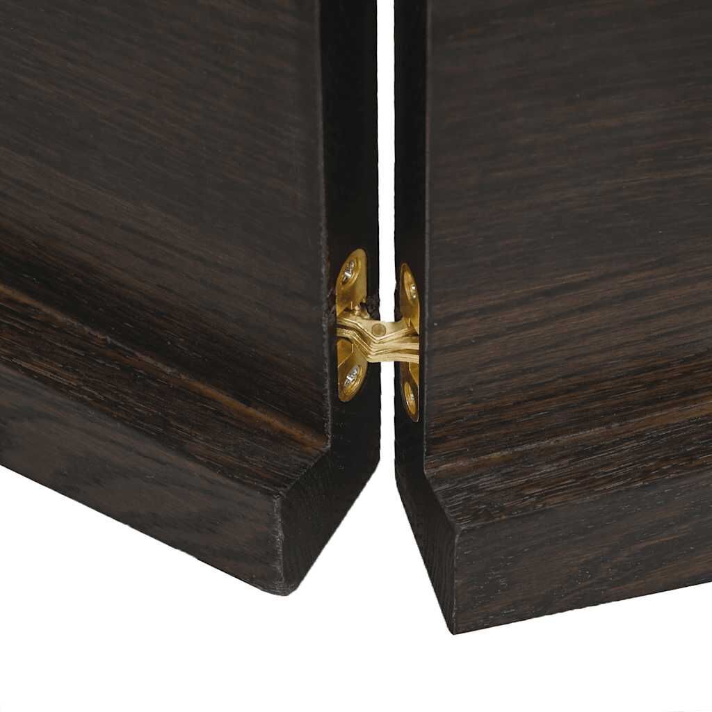 Wall Shelf Dark Brown 160x60x(2-4) cm Treated Solid Wood Oak Price