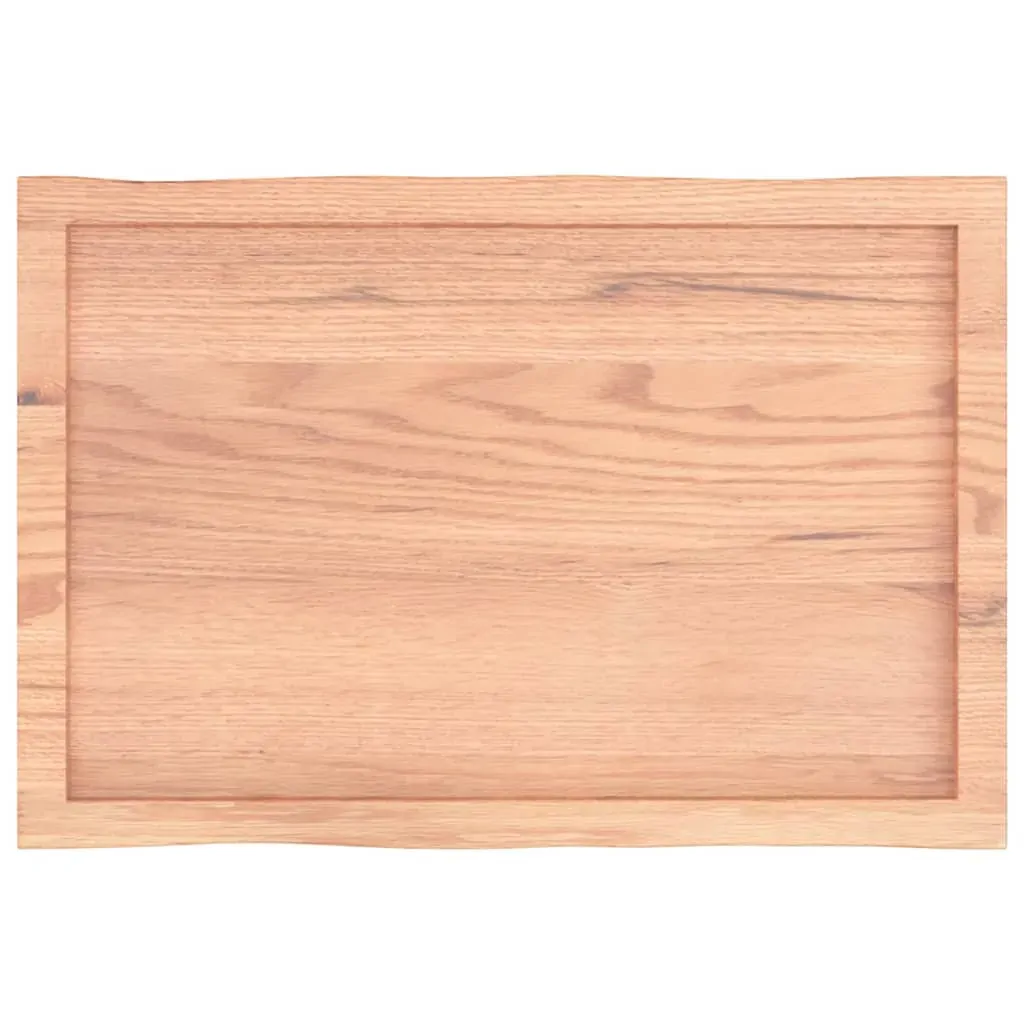 Table Top Light Brown 80x50x(2-6) cm Treated Solid Wood Live Edge Price