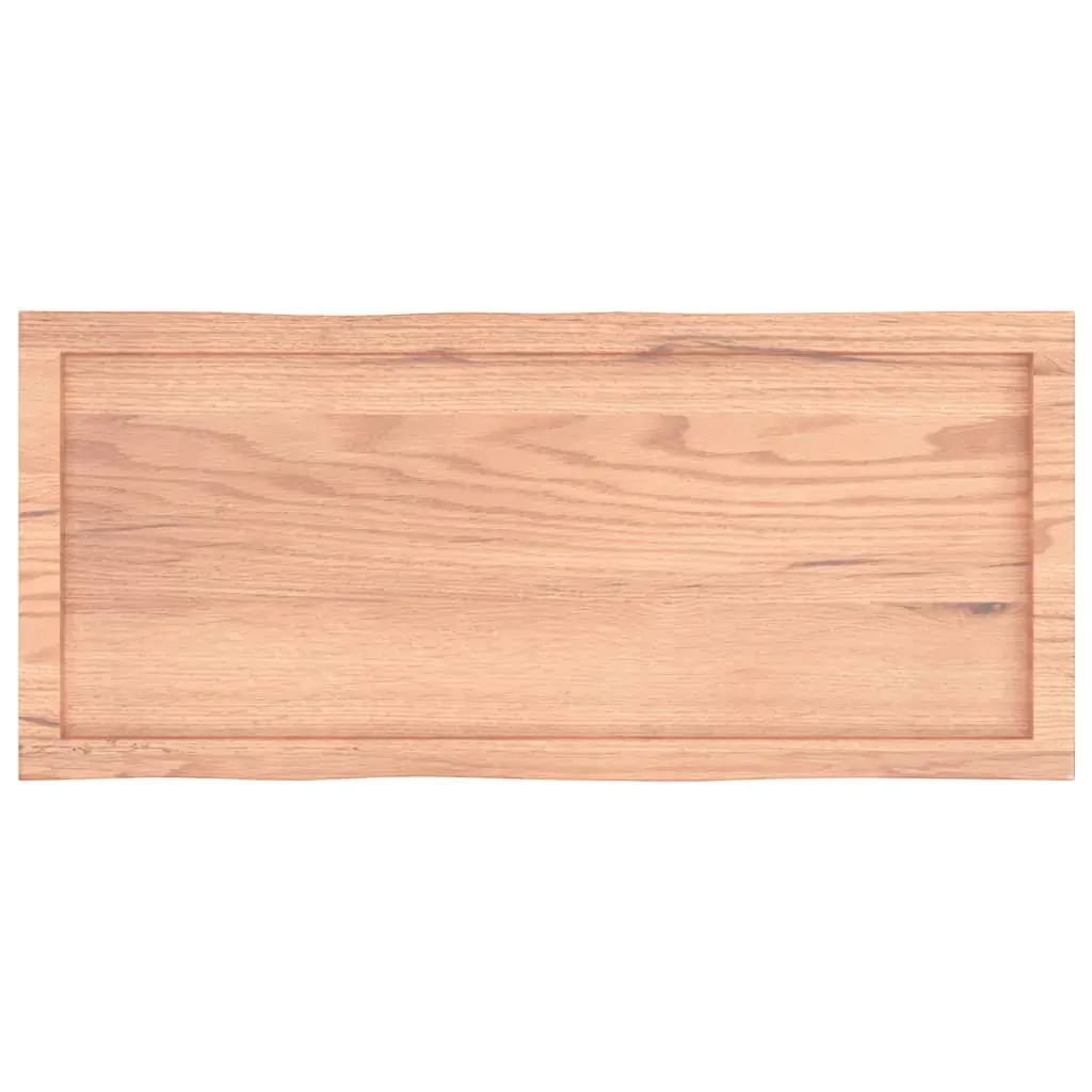 Table Top Light Brown 100x40x(2-4)cm Treated Solid Wood Live Edge Price