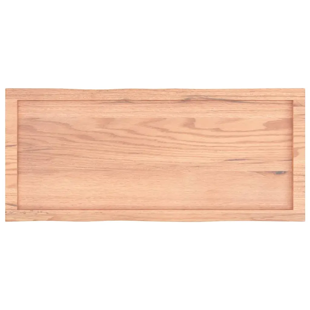 Table Top Light Brown 100x40x(2-6)cm Treated Solid Wood Live Edge Price