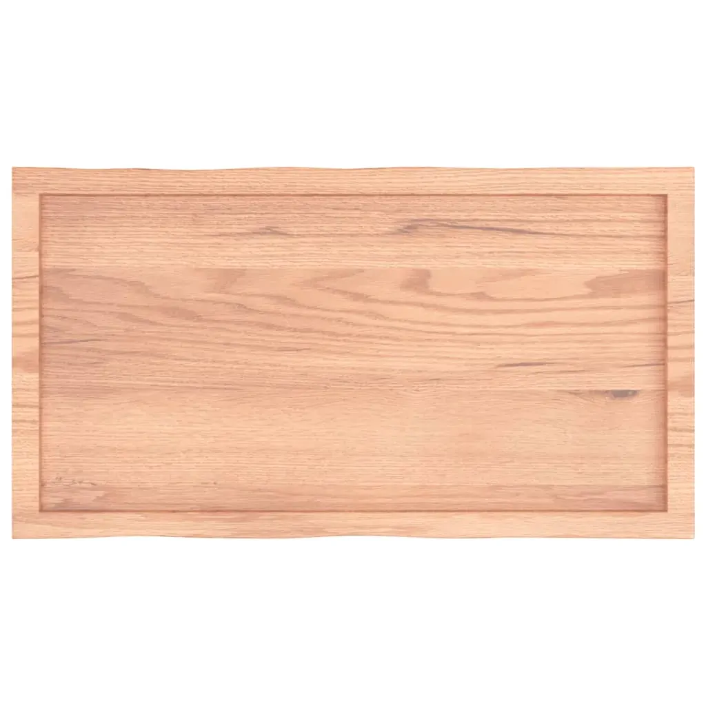 Table Top Light Brown 100x50x(2-6)cm Treated Solid Wood Live Edge Price