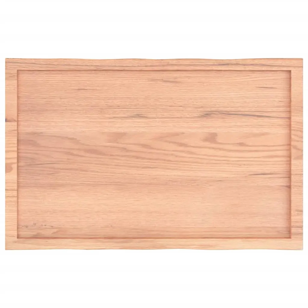 Table Top Light Brown 100x60x(2-6)cm Treated Solid Wood Live Edge Price