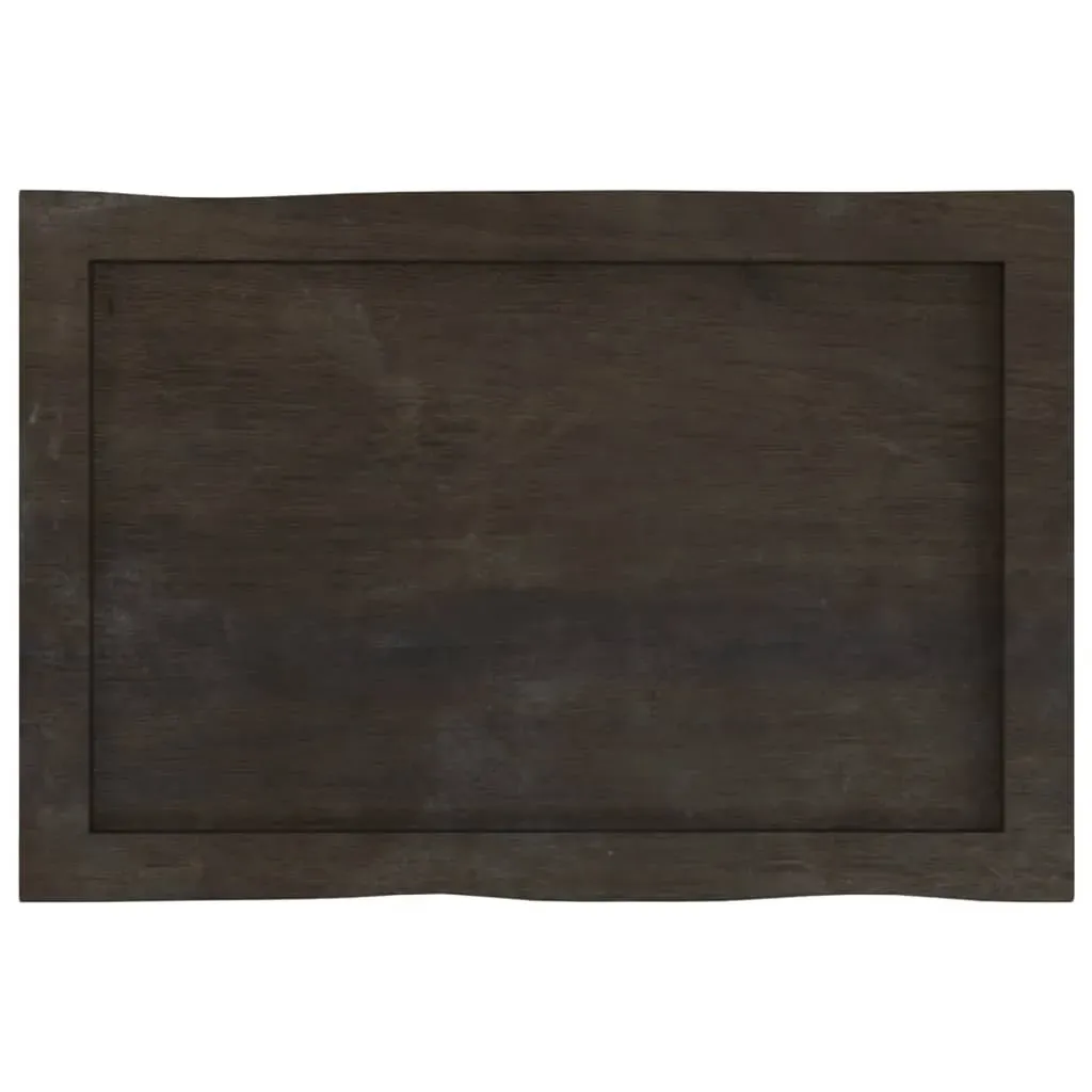 Table Top Dark Brown 60x40x(2-4) cm Treated Solid Wood Live Edge Price