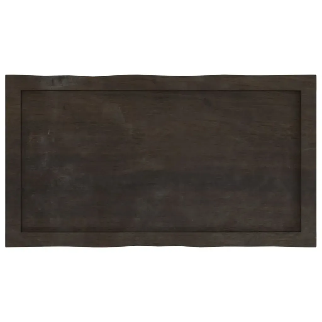 Table Top Dark Brown 80x40x(2-4) cm Treated Solid Wood Live Edge Price