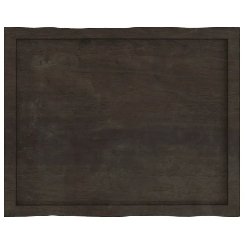 Table Top Dark Brown 80x60x(2-4) cm Treated Solid Wood Live Edge Price