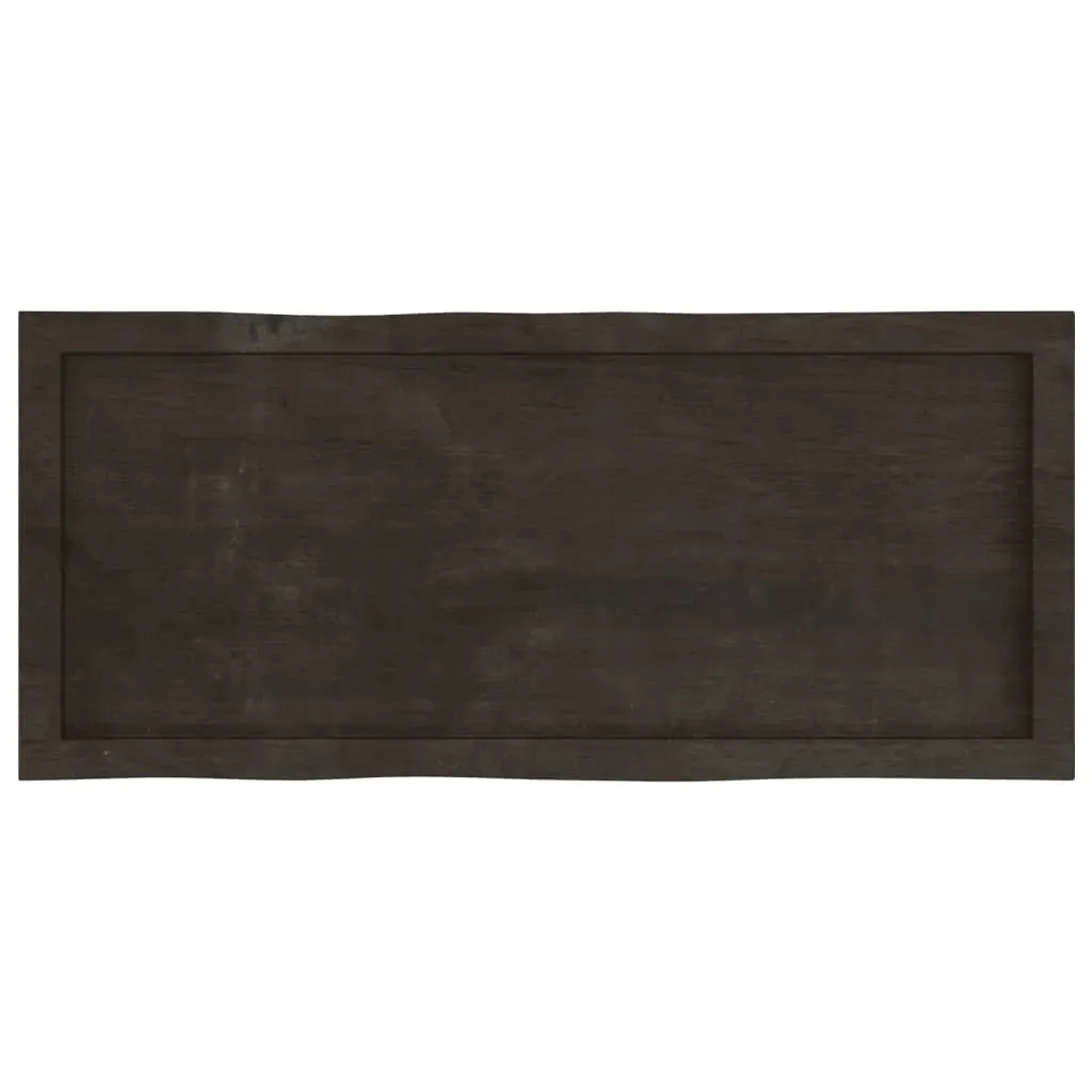 Table Top Dark Brown 100x40x(2-6) cm Treated Solid Wood Live Edge Price
