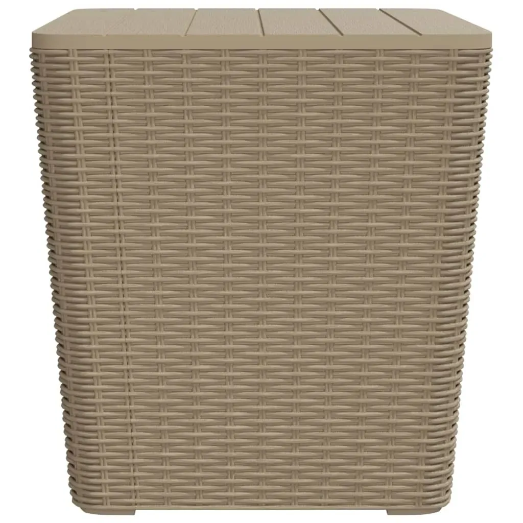 Garden Table with Removable Lid Light Brown Polypropylene Price