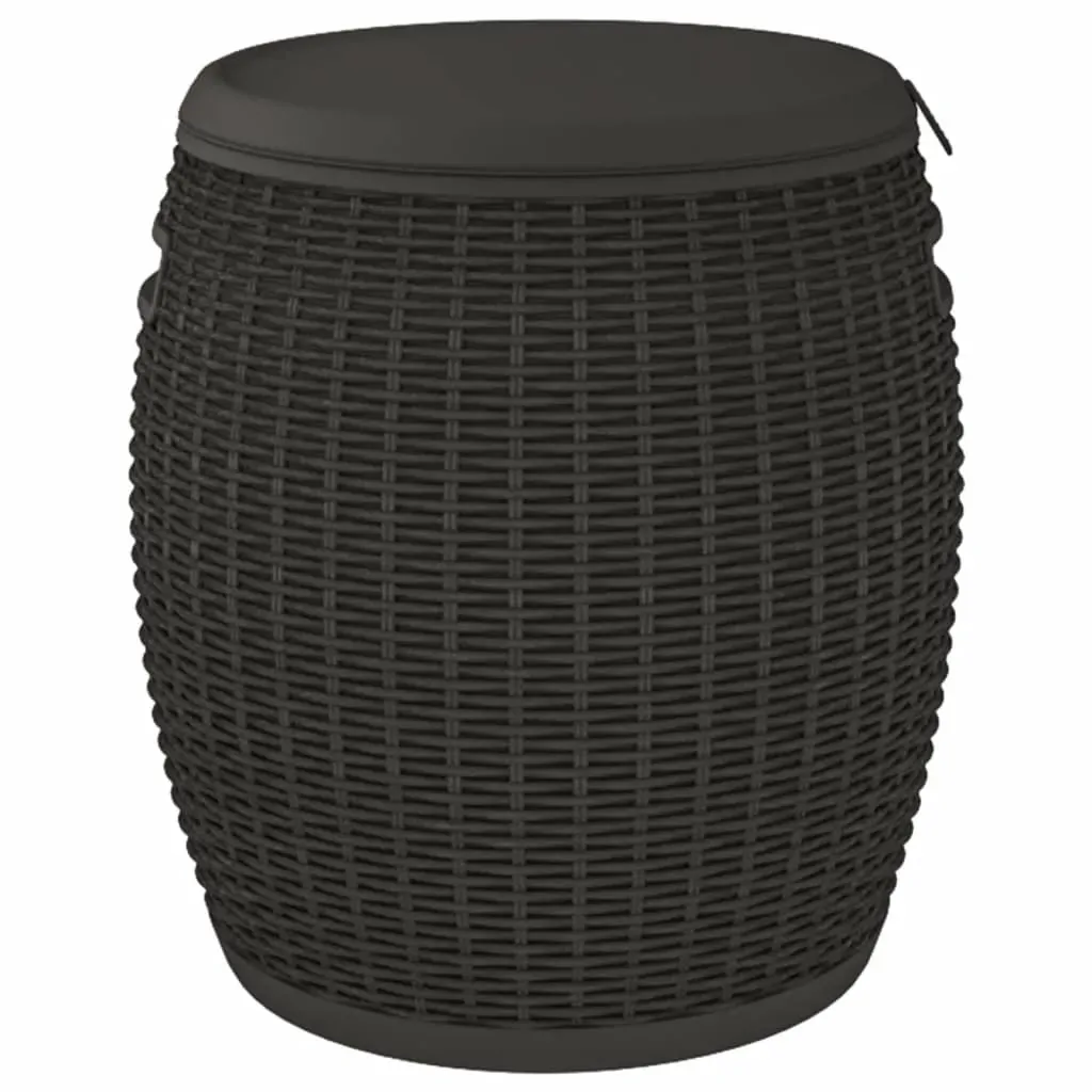 4-in-1 Garden Storage Box Black Polypropylene Price