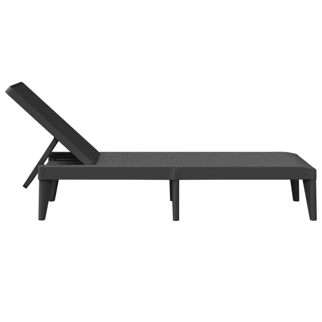 Sun Lounger Anthracite 186x60x29 cm PP Price