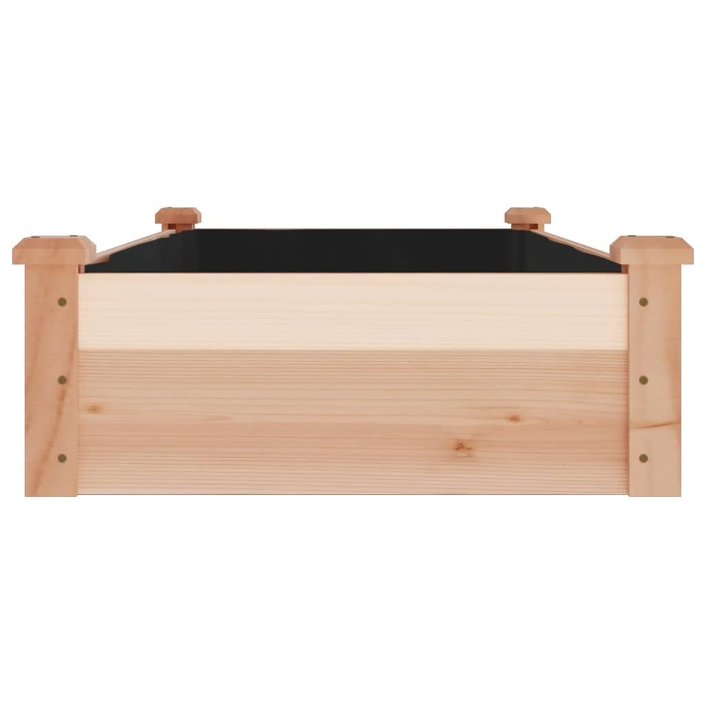 Garden Raised Bed with Liner 120x60x25 cm Solid Wood Fir Price