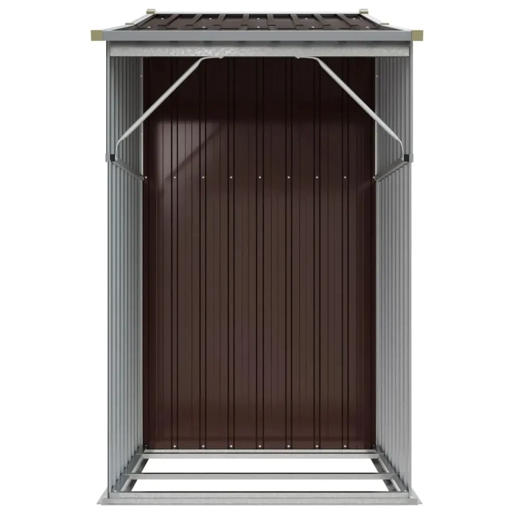 Garden Shed Brown 277x93x179 cm Galvanised Steel Price