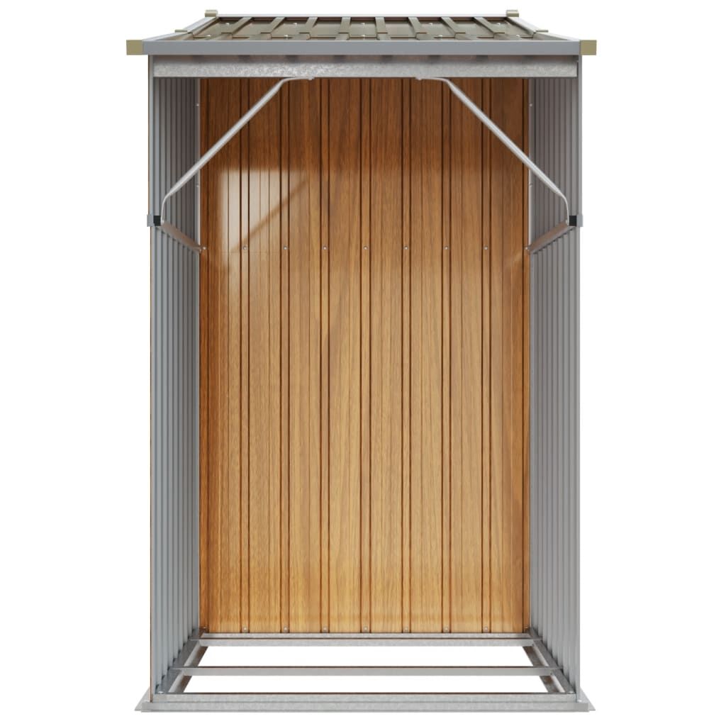 Garden Shed Brown 277x93x179 cm Galvanised Steel Price