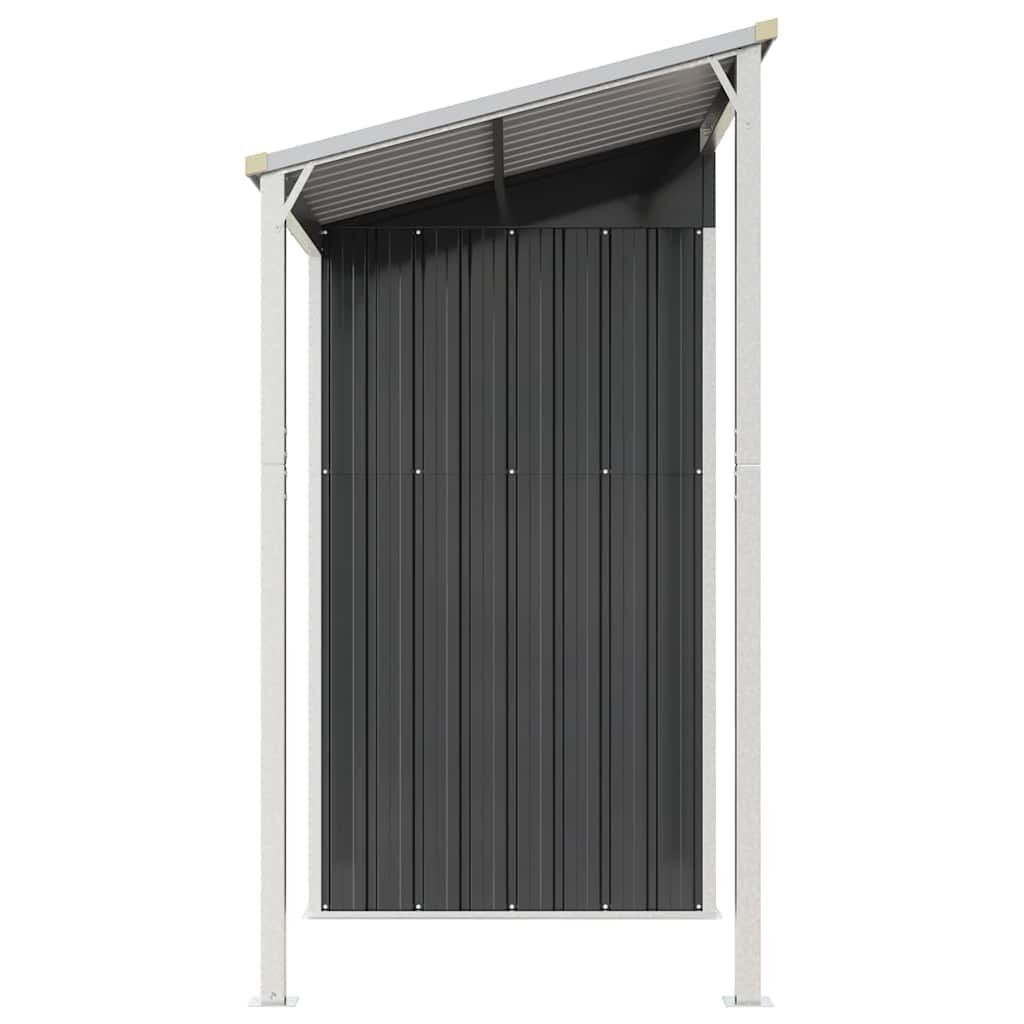 Garden Shed with Extended Roof Anthracite 277x110.5x181 cm Steel Price