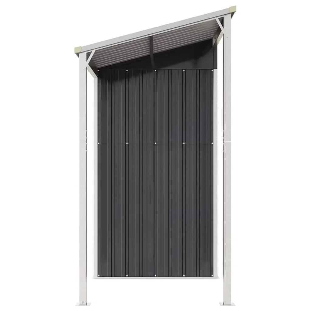 Garden Shed with Extended Roof Anthracite 277x107x181 cm Steel Price