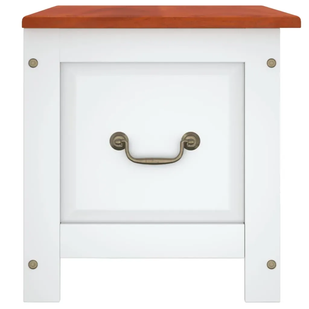 Storage Chest with Lid Brown and White Solid Wood Acacia Price