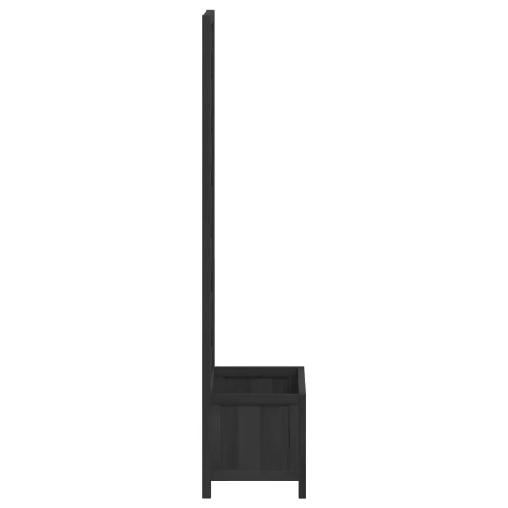 Planter with Trellis Black Solid Wood Fir Price