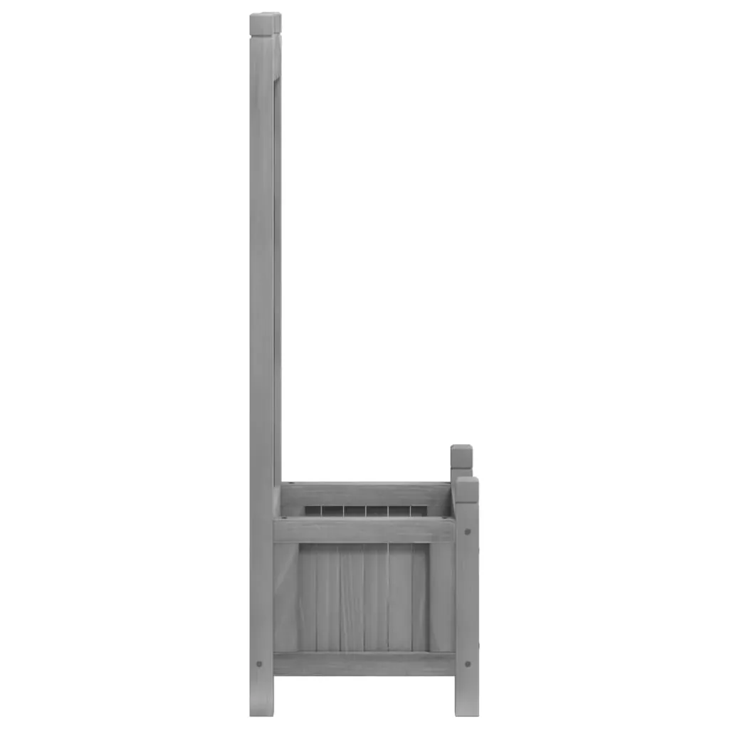 Planter with Trellis Grey Solid Wood Fir Price