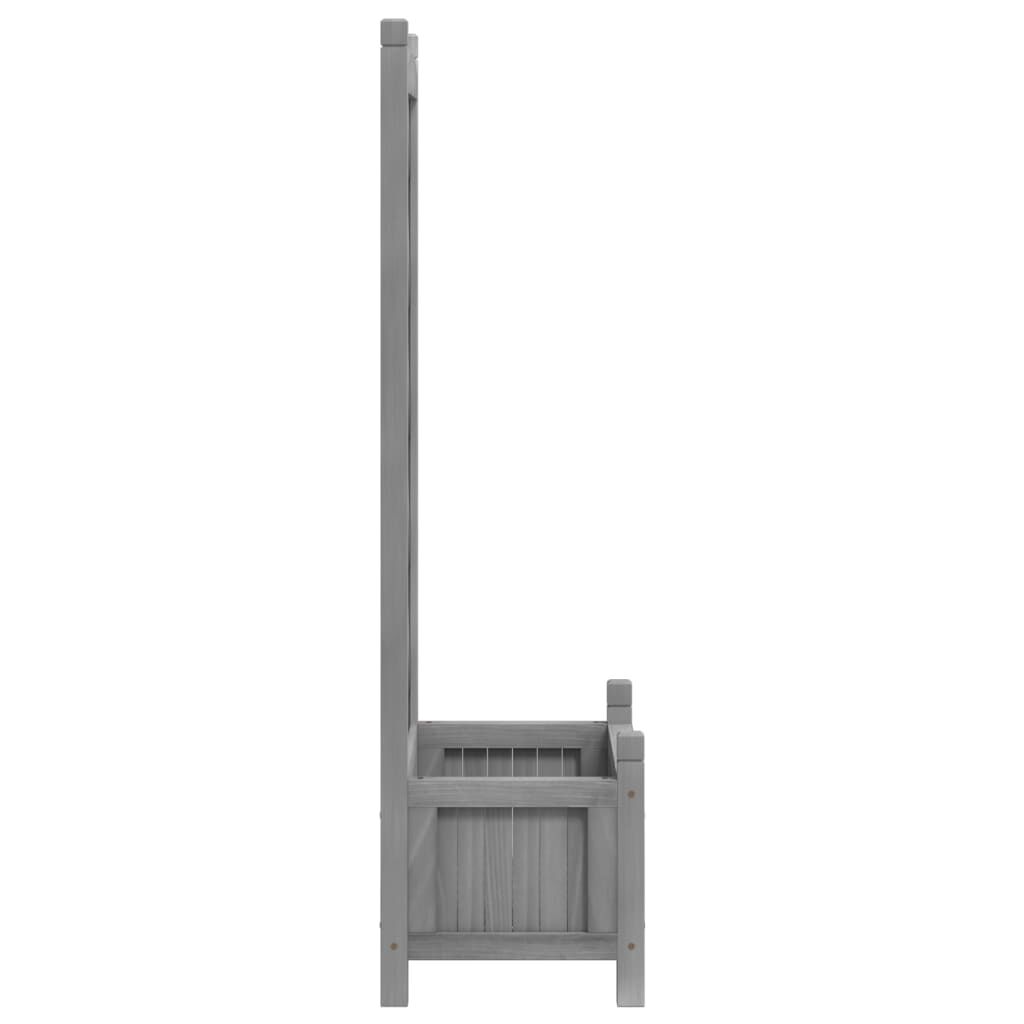 Planter with Trellis Grey Solid Wood Fir Price