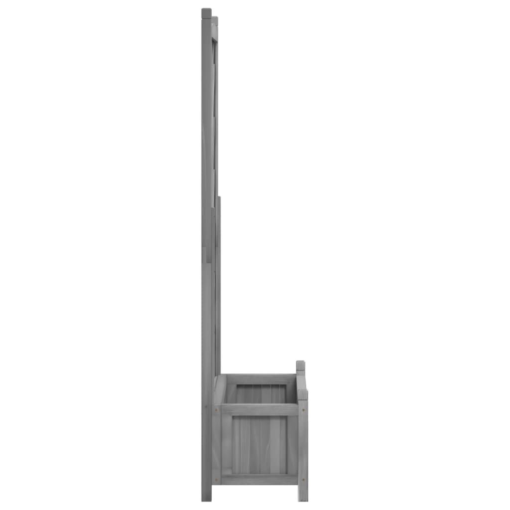 Planter with Trellis Grey Solid Wood Fir Price