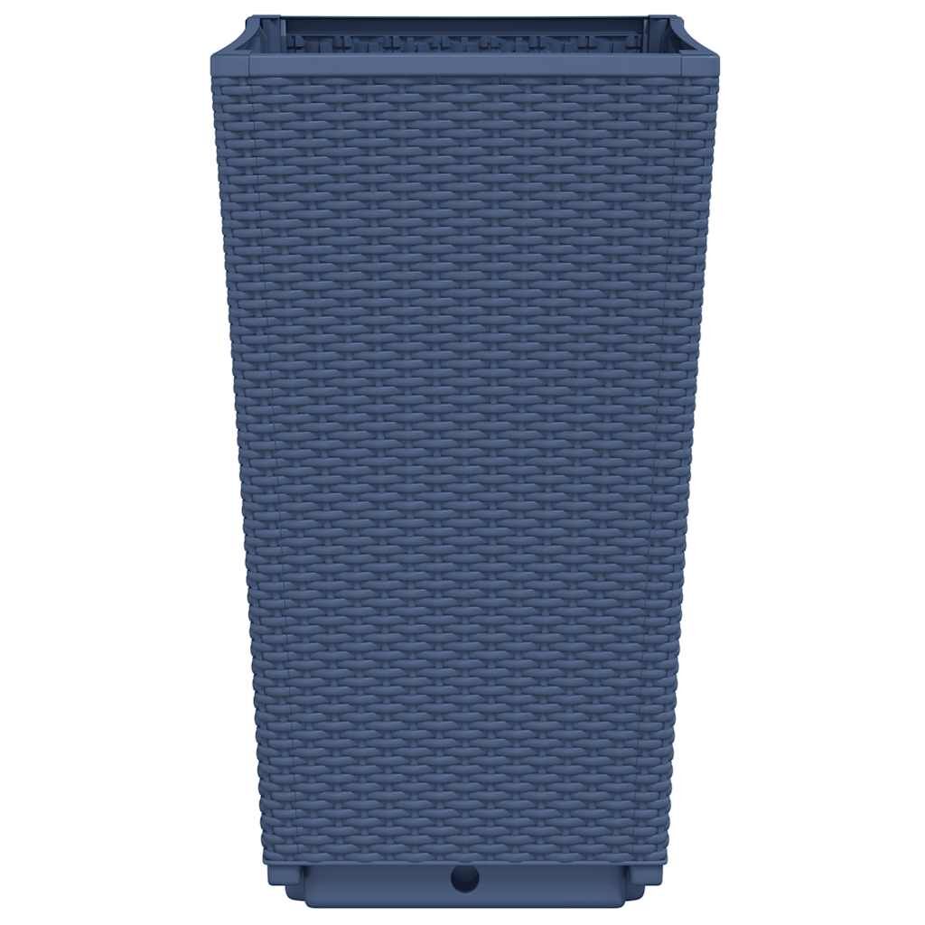 Garden Planters 2 pcs Blue Grey 32.5x32.5x57 cm PP Price