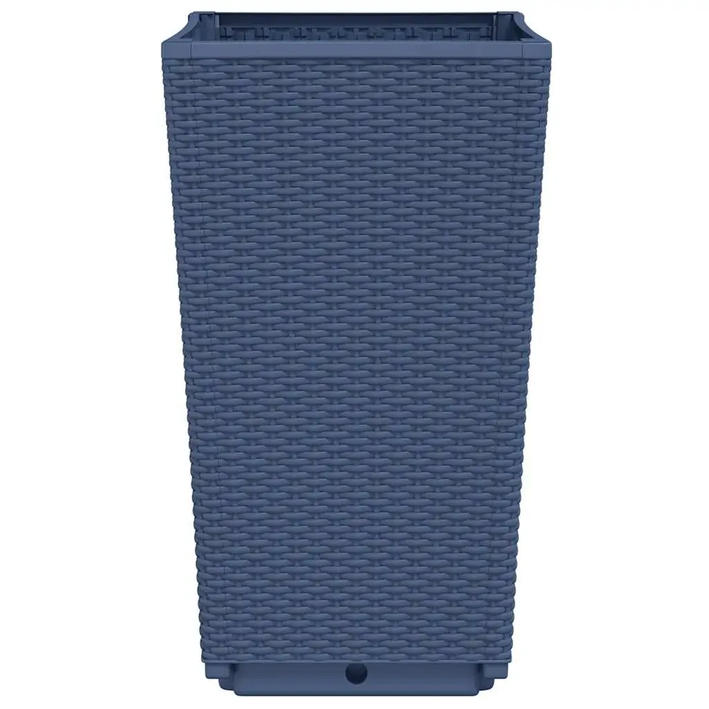 Garden Planters 2 pcs Blue Grey 32.5x32.5x57 cm PP Price
