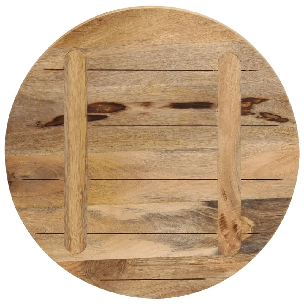 Table Top Ø 60x1.5 cm Round Solid Wood Rough Mango Price