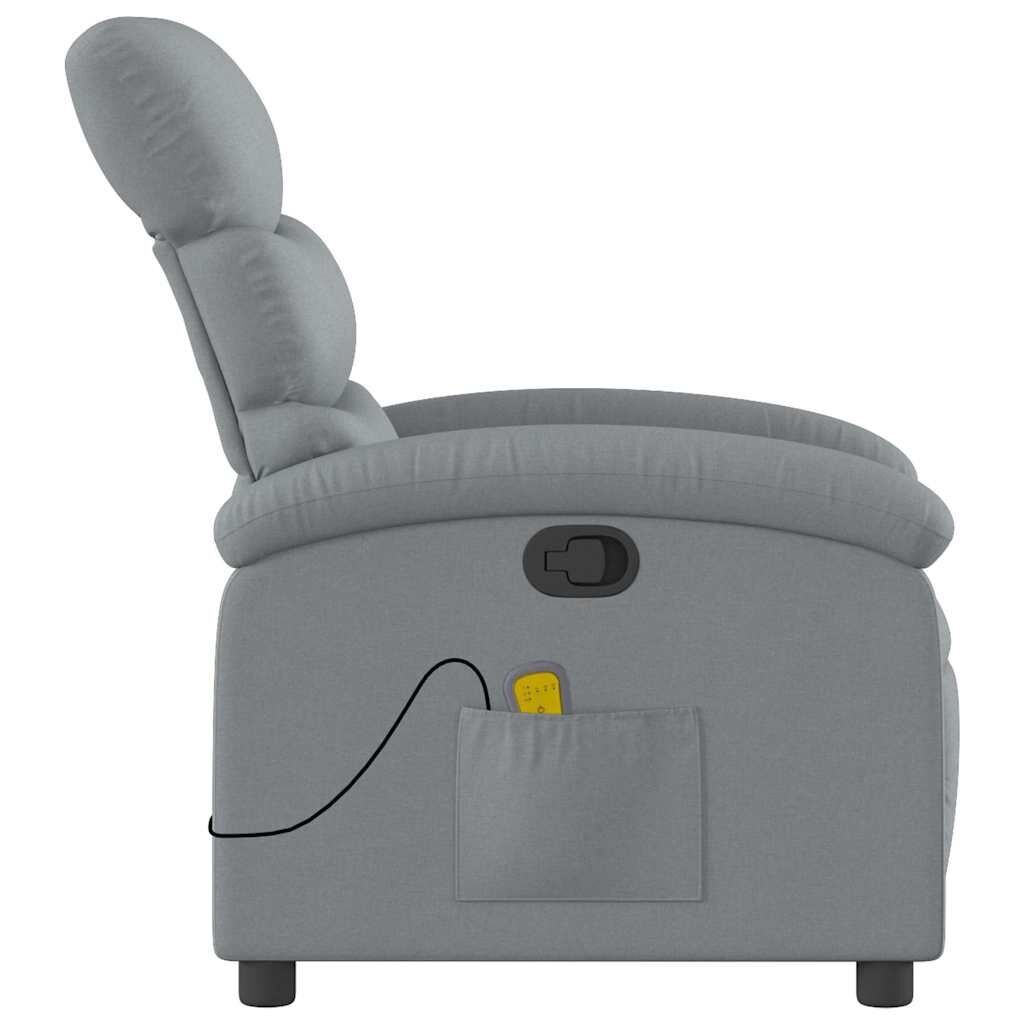 Massage Recliner Chair Light Grey Fabric Price
