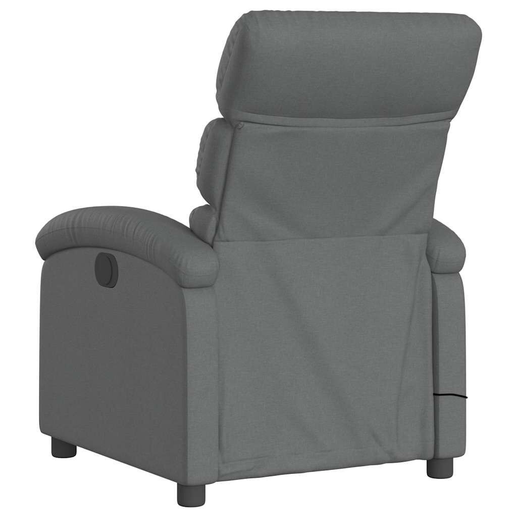 Massage Recliner Chair Dark Grey Fabric Price