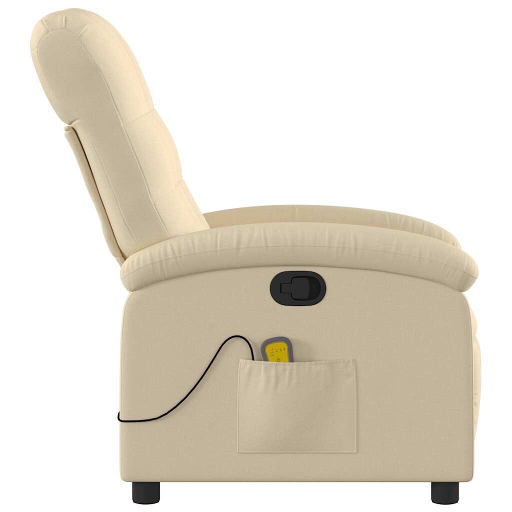 Massage Recliner Chair Cream Fabric Price