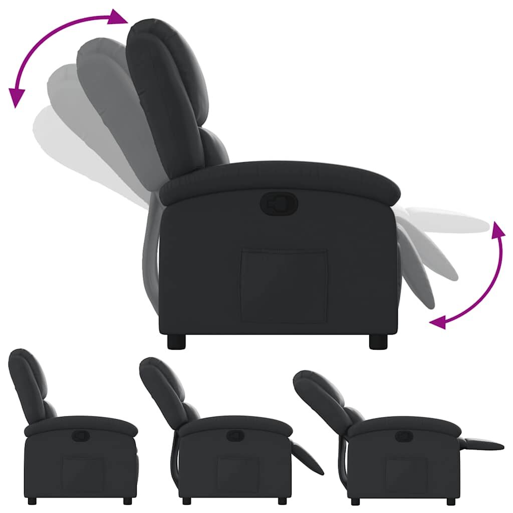 Recliner Chair Black Real Leather Price