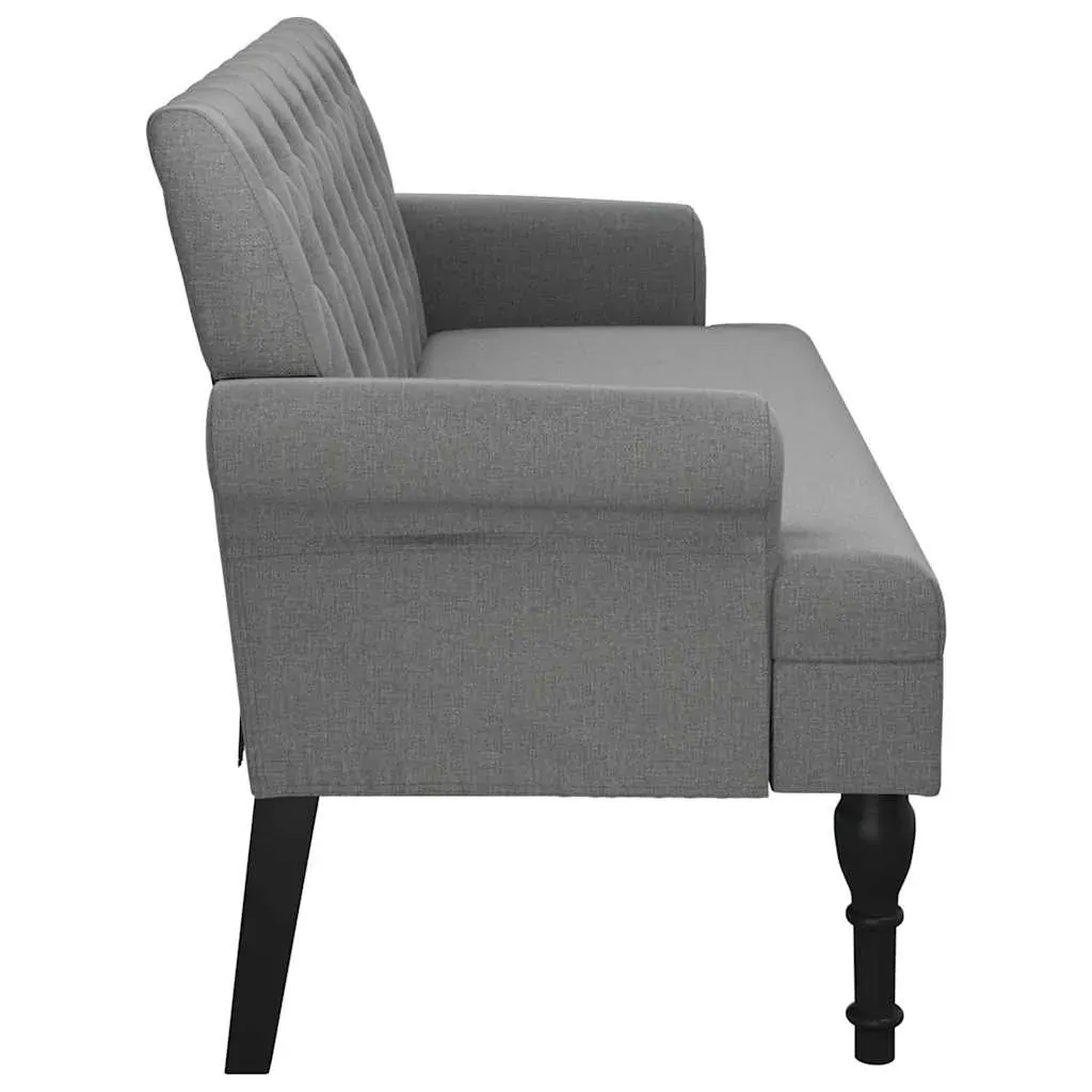 Bench with Backrest Dark Grey 120x62x75.5 cm Fabric Price