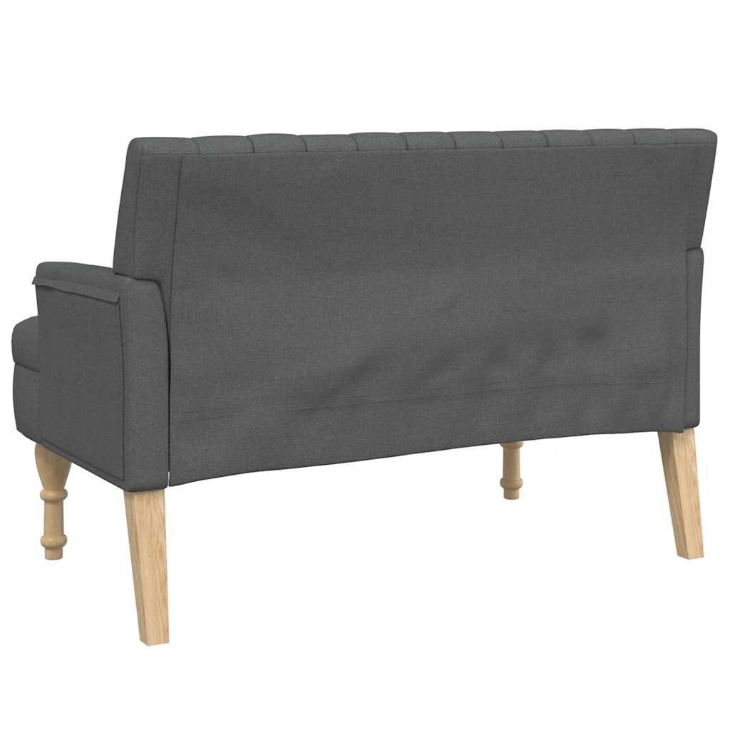 Bench with Cushions Dark Grey 113x64.5x75.5 cm Fabric Price