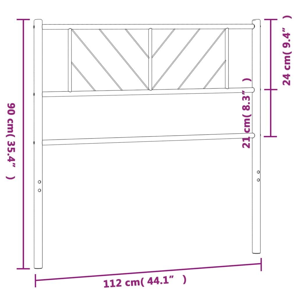 Metal Headboard Black 107 cm King Single Price
