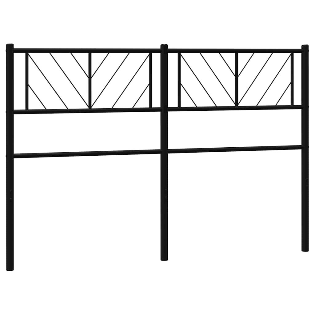 Metal Headboard Black 137 cm Double Price