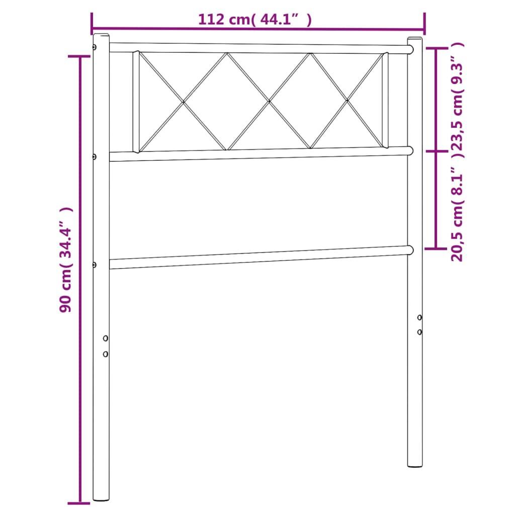 Metal Headboard Black 107 cm King Single Price