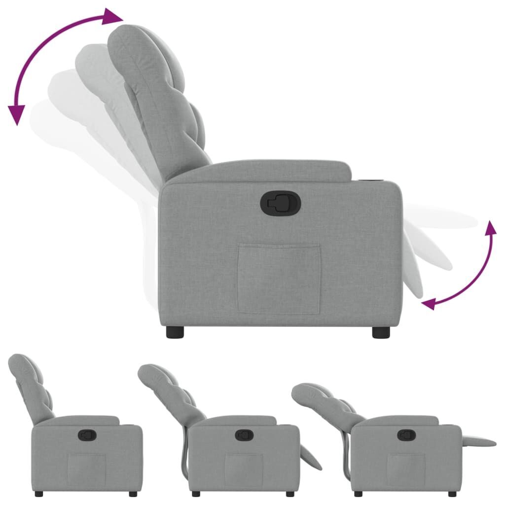 Recliner Chair Light Grey Fabric Price