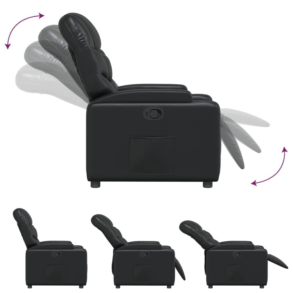 Recliner Chair Black Faux Leather Price