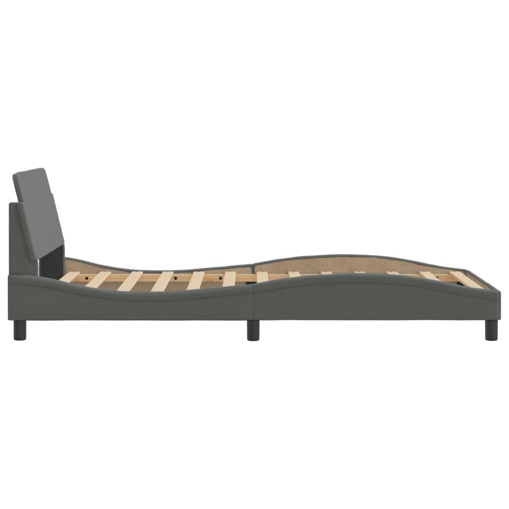 Bed Frame without Mattress Dark Grey 107x203 cm King Single Fabric Price