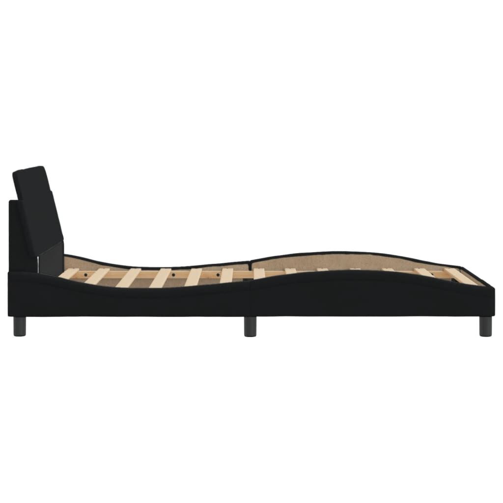 Bed Frame without Mattress Black 107x203 cm King Single Fabric Price