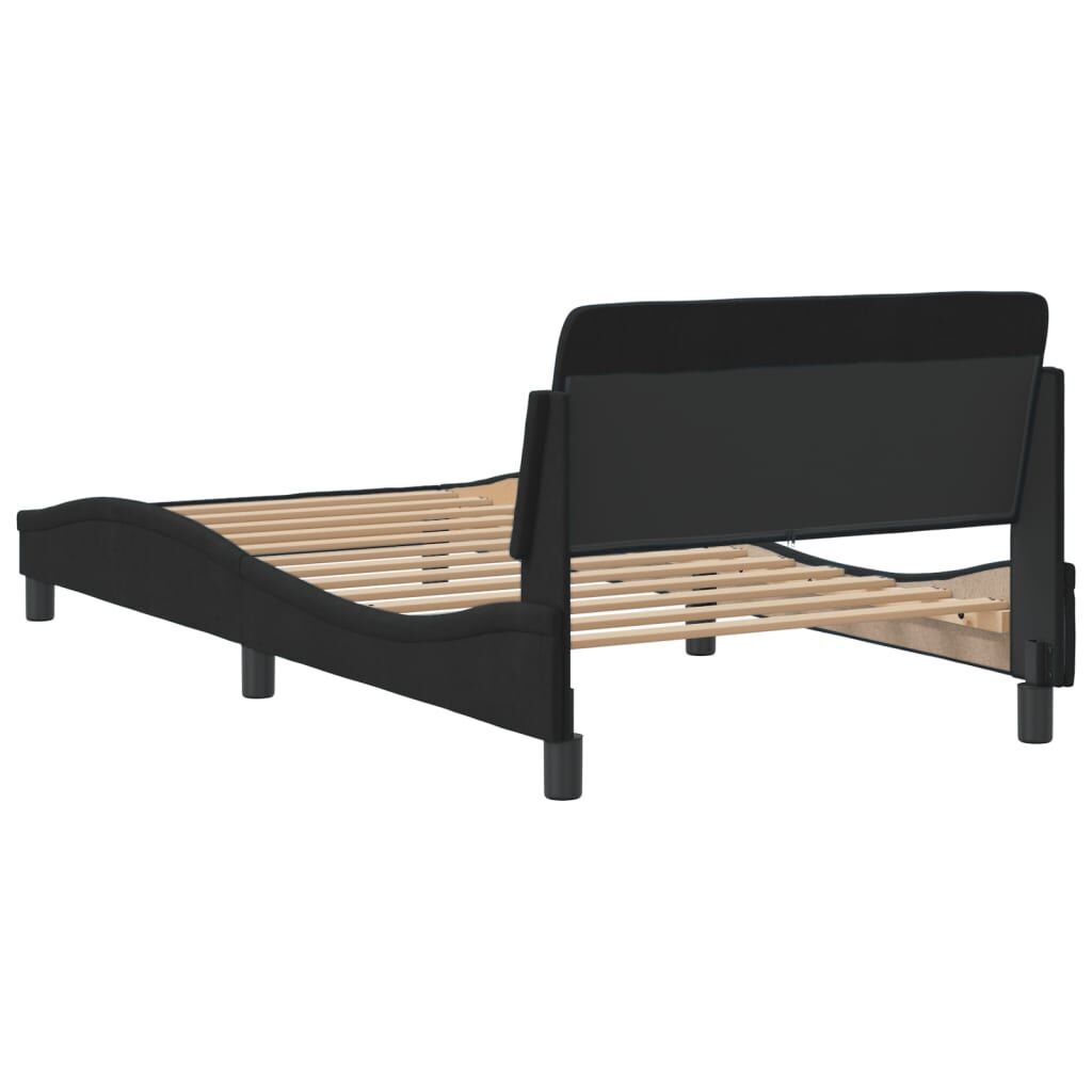 Bed Frame without Mattress Black 107x203 cm King Single Velvet Price