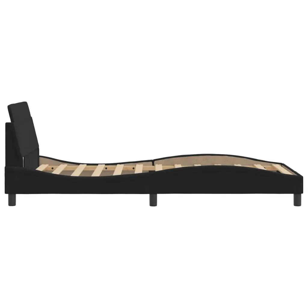Bed Frame "Dover" Black 107x203 cm King Single Velvet Price