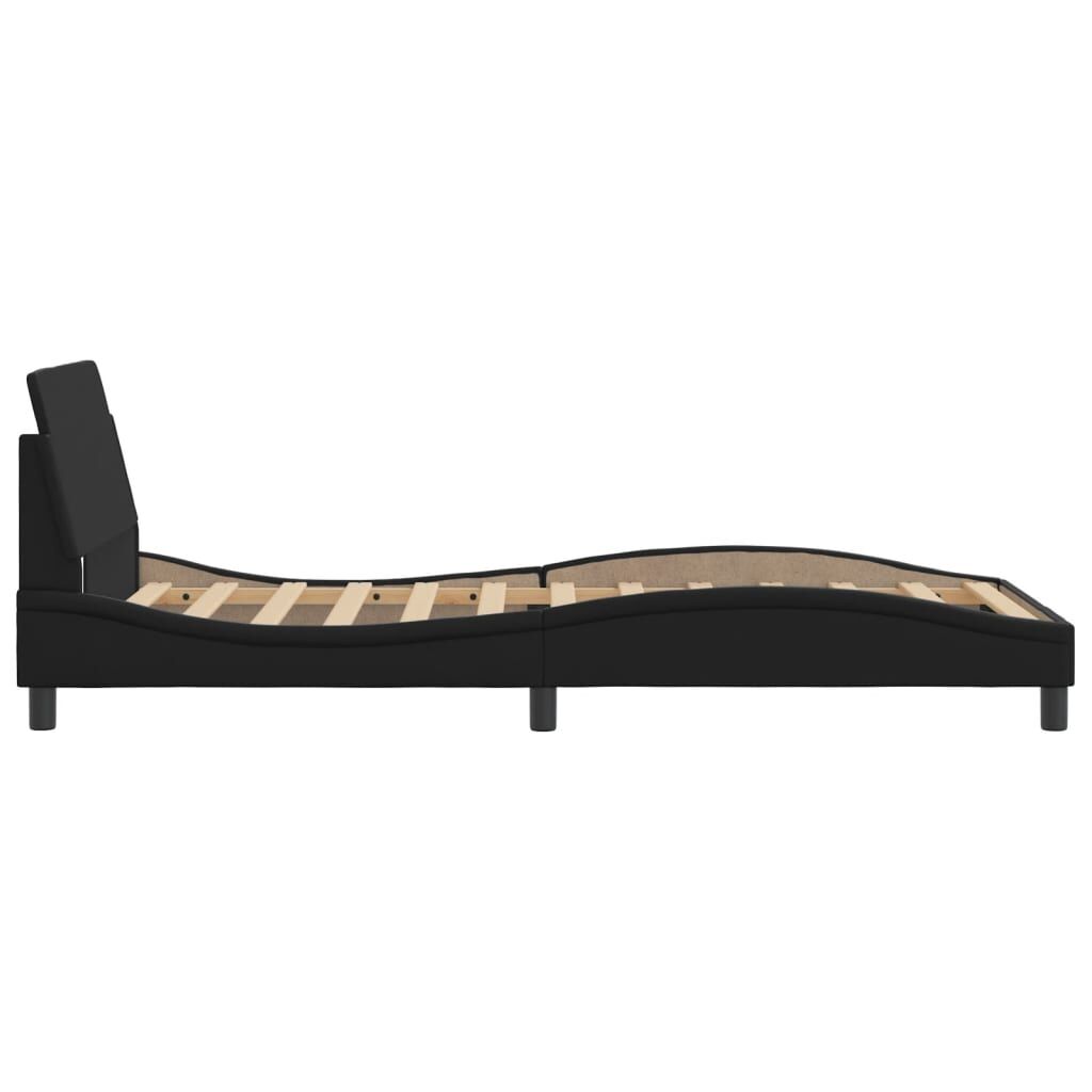 Bed Frame without Mattress Black 107x203 cm King Single Faux Leather Price