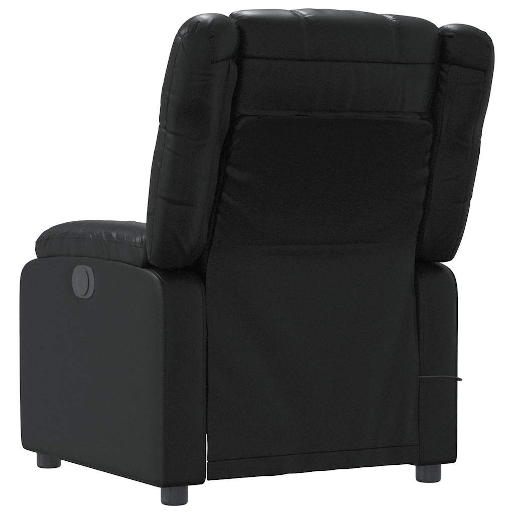 Massage Recliner Chair Black Faux Leather Price