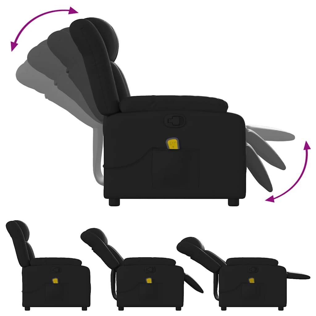 Massage Recliner Chair Black Faux Leather Price
