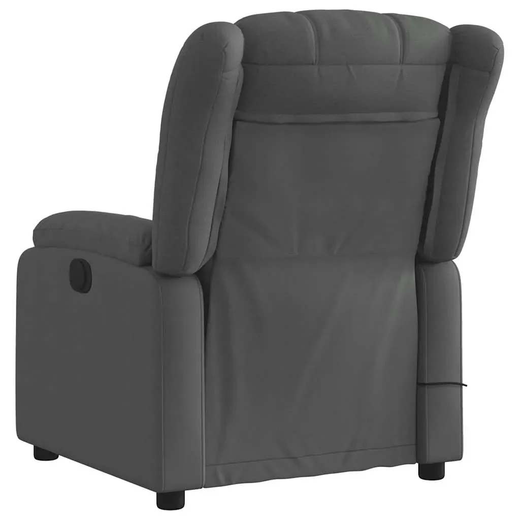 Massage Recliner Chair Dark Grey Fabric Price